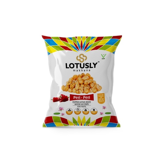 Lotusly | Peri Peri Flavoured Makhana | Guilt Free Snack | Roasted in Olive Oil